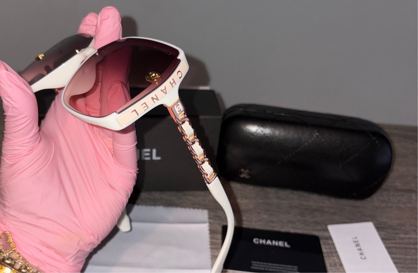 White CC Sunglasses