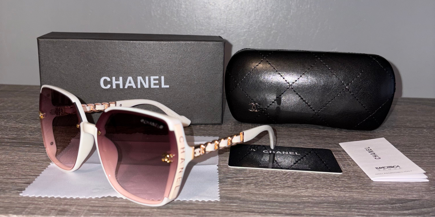 White CC Sunglasses