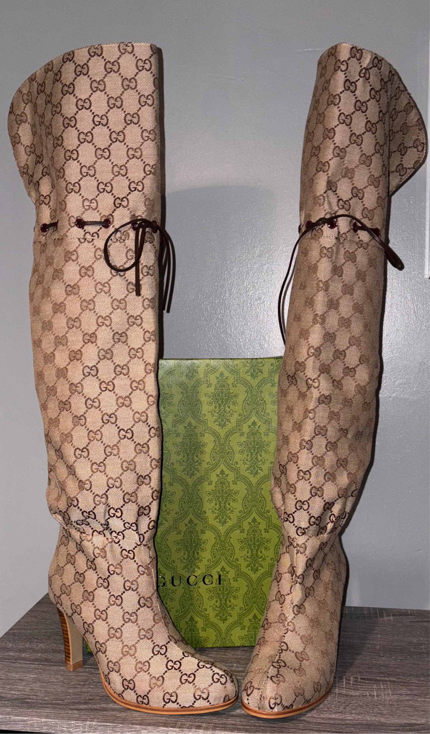 Knee High Brown GG Boots