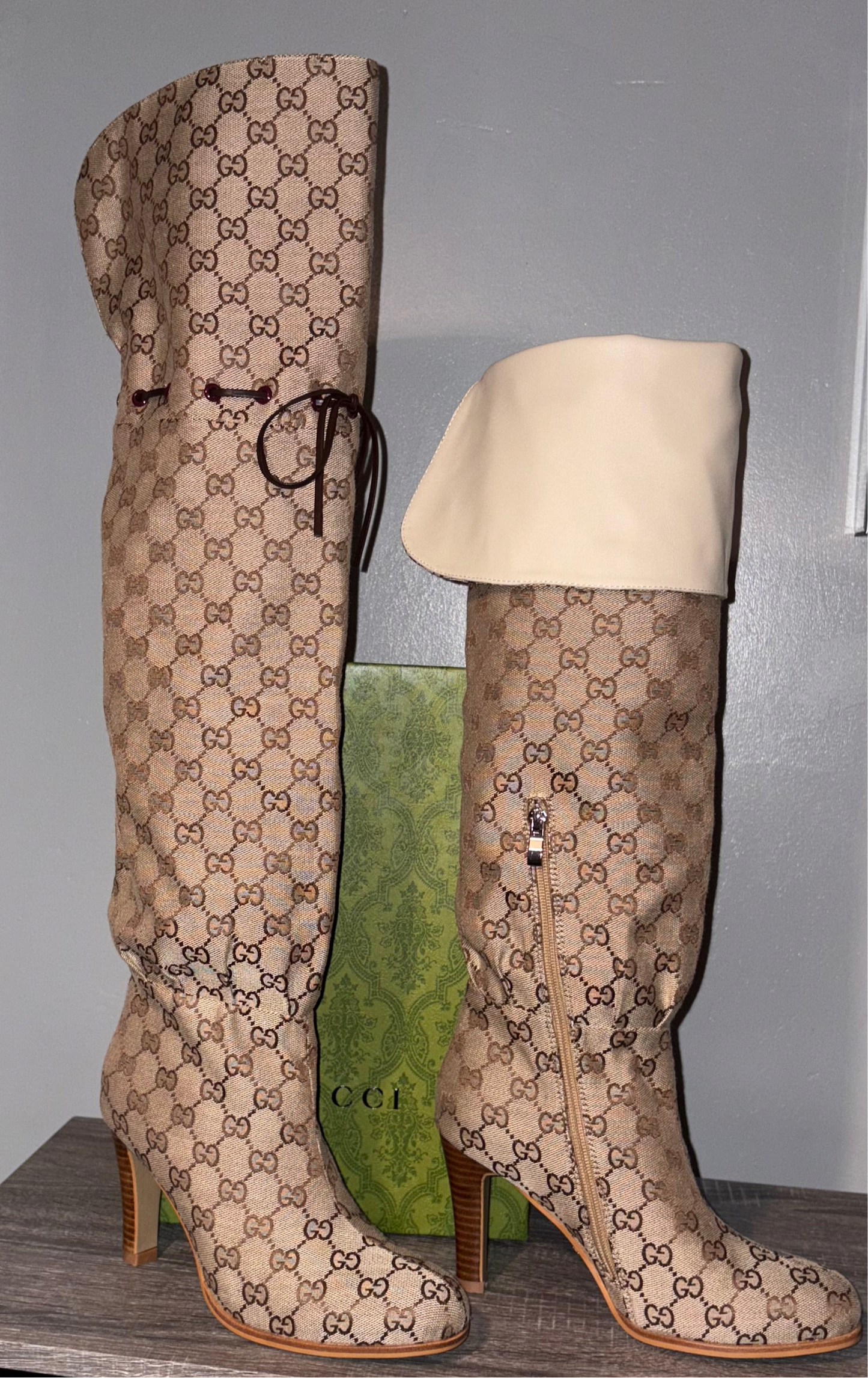 Knee High Brown GG Boots