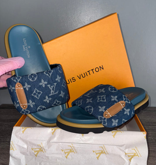 Denim Inspired Pillow Sliders