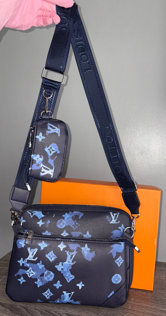 Blue Messenger Man Bag
